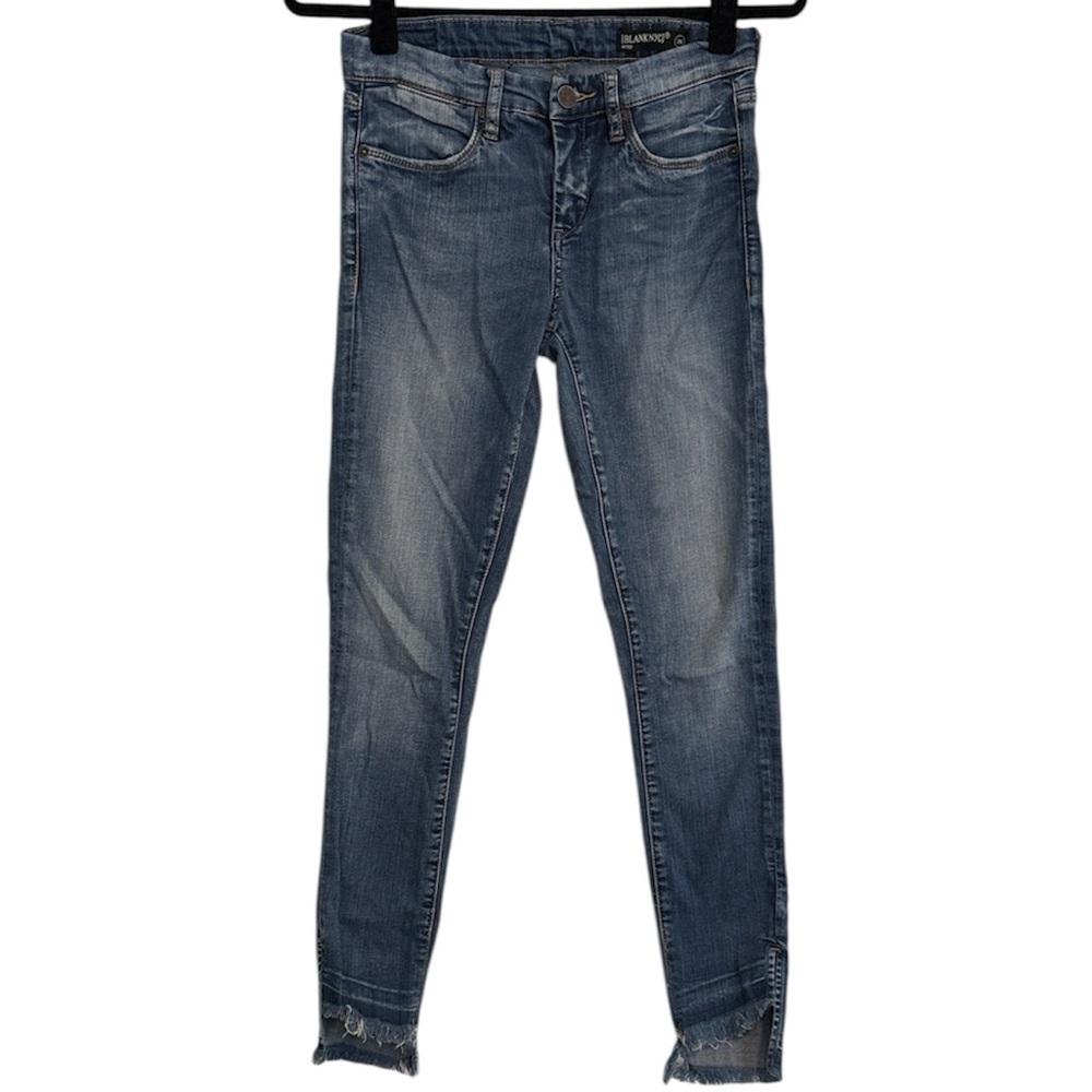 Blank NYC Intro Asymmetrical Hem Super Skinny Jeans